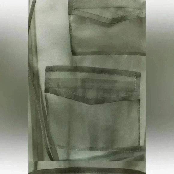 Zara Green Organza Dress XXL - Picture 4 of 8